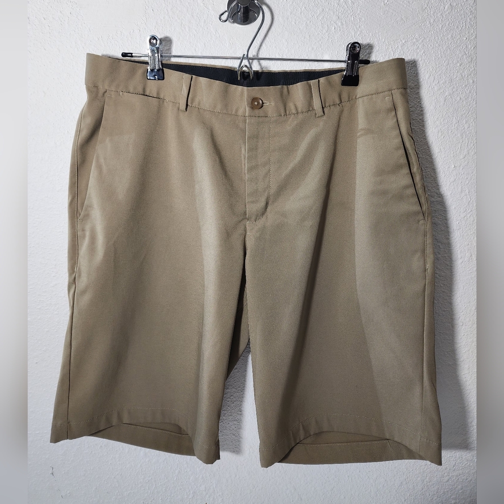 Nike Men Golf Shorts Dri-Fit Khaki Beige Stretch Size 32